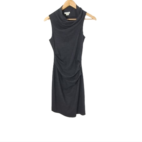 HELMUT LANG Sonar Grey Asymmetrical 100% Wool Sleeveless Dress Women's Size XS - Picture 5 of 16